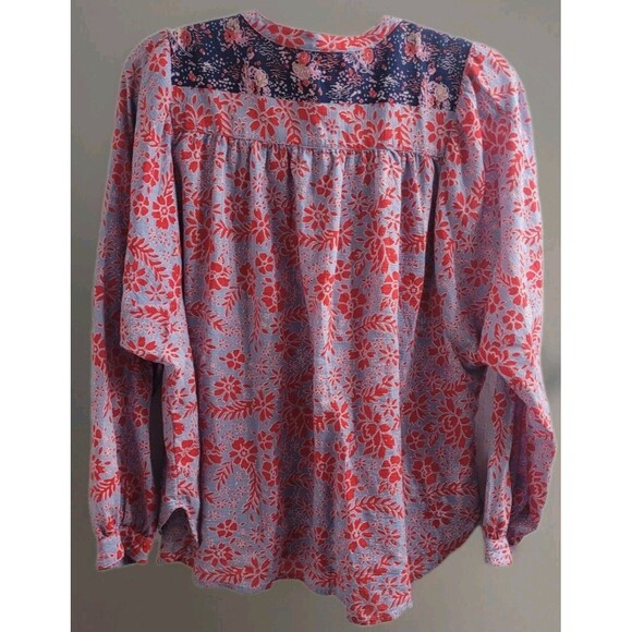 Xirena Cara Top In Tahiti Size Small Lightweight Floral Career Office Preppy - Picture 9 of 9